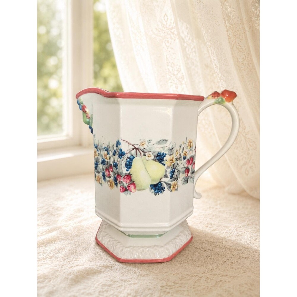 Vintage Avon Sweet Country Harvest Fruit Pitcher